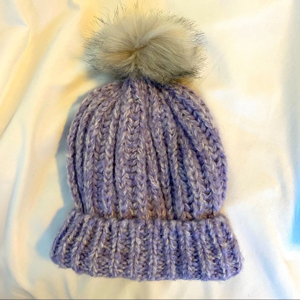 Lavender Topshop Beanie with Pom Pom NWOT